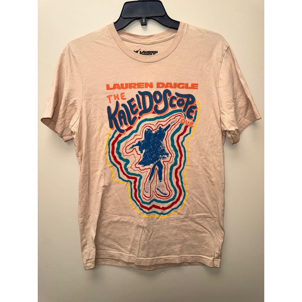 Lauren Daigle The Kaleidoscope Tour 2023 Concert T-Shirt Tan Medium CCM Merch